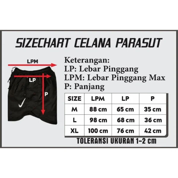 Promo Celana Olahraga Parasut Pria Wanita Murah