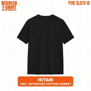 Kaos Polos Hitam Cotton Combed 30s Premium Unisex
