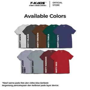 Kaos Polos Misty Cotton Combed 30s: Nyaman & Stylish!