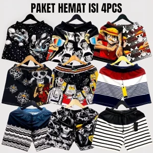 4 Pcs Boxer Distro Pria Wanita Dewasa Motif Kekinian