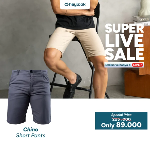 Celana Chino Pendek HEYLOOK – Kasual Rapi & Nyaman