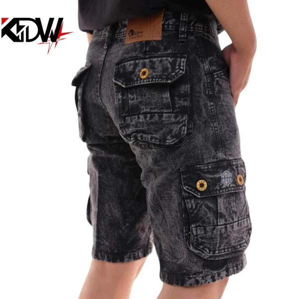 Celana Pendek Cargo KDW Snow Wash Pria Keren & Fungsional