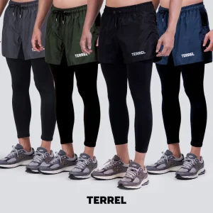 Terrel Compression Short Gym & Lari Pria - ShopperGal
