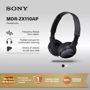 Sony MDR‑ZX110AP: Headphone On‑Ear Kabel & Mic Murah