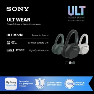 Sony ULT WEAR: Bass & Voice Jernih, Baterai Seharian
