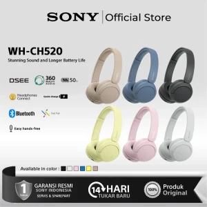 Sony WH-CH520: Headphone Wireless Ringan & Tahan Lama