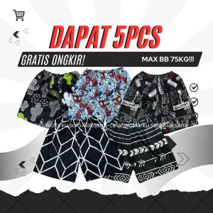 Celana Kolor Unisex 5pcs – Nyaman & Motif Seru