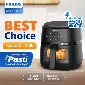 Philips Airfryer 500W Transparan: Hemat & Canggih
