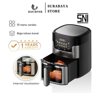 HAN RIVER Air Fryer 8L: Jumbo, Low Watt, & Elegan