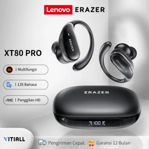 Lenovo XT80 PRO TWS – AI Smart, Bass Nendang, Open-Ear