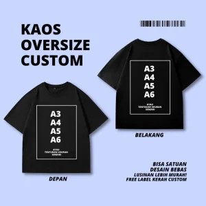 Kaos Oversize Custom Sablon Satuan DTF  kaos Oversize cus – ShopperGal