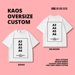 Kaos Oversize Putih Custom Sablon Satuan DTF  kaos Oversi – ShopperGal